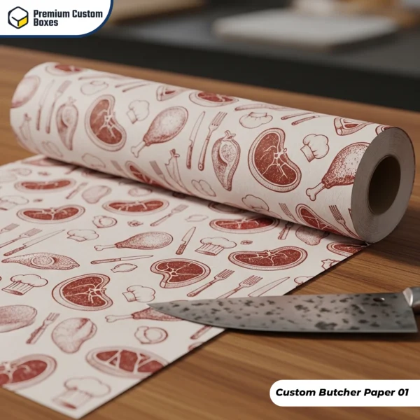 Custom Butcher Paper with logo 1