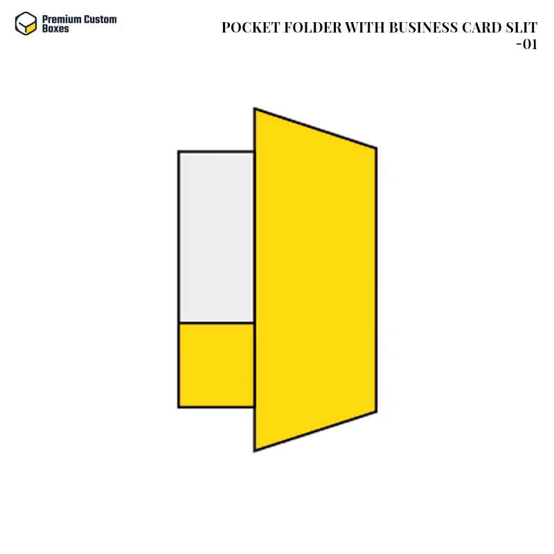 Pocket Folder With Business Card Slit