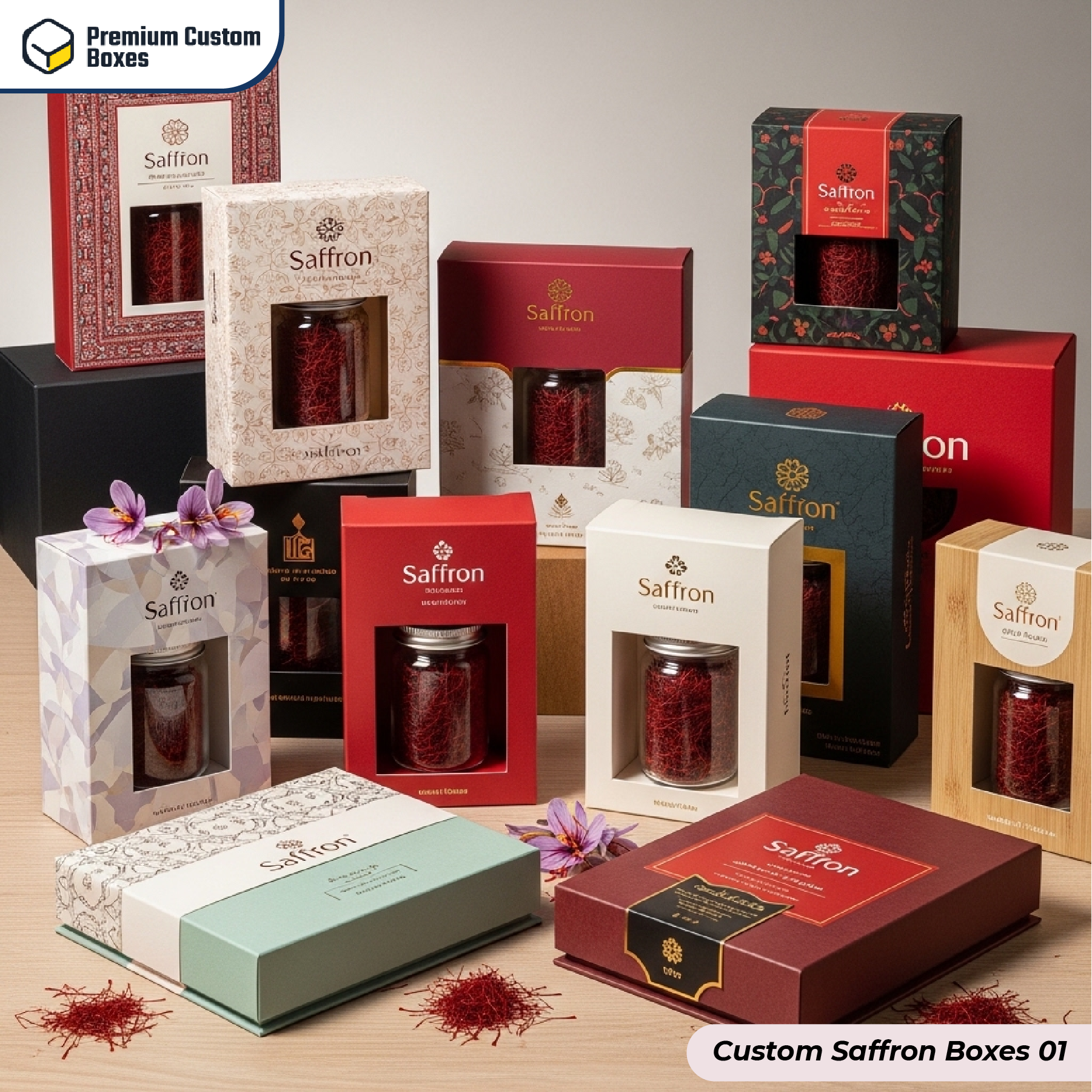 Custom Saffron Boxes