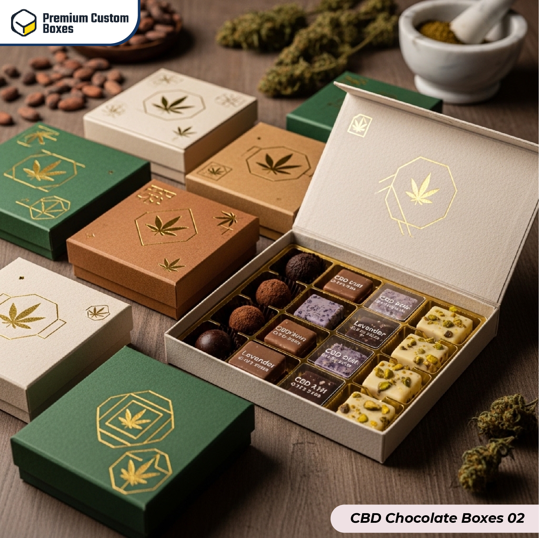 Custom CBD chocolate boxes