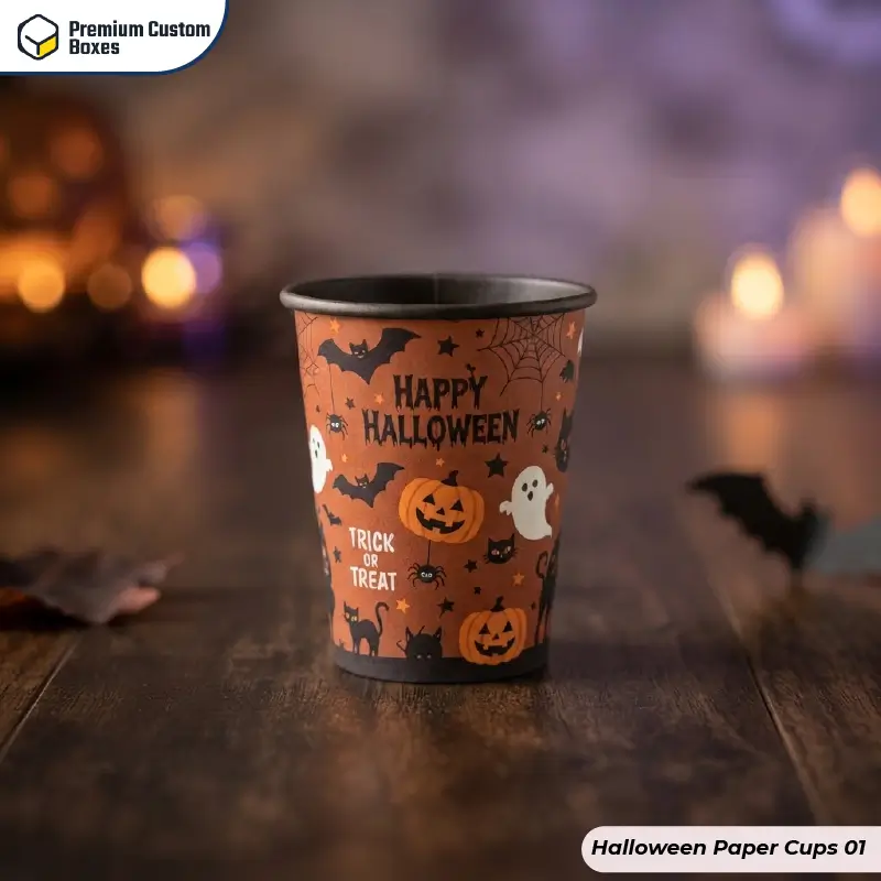 Halloween Paper Cups with logo